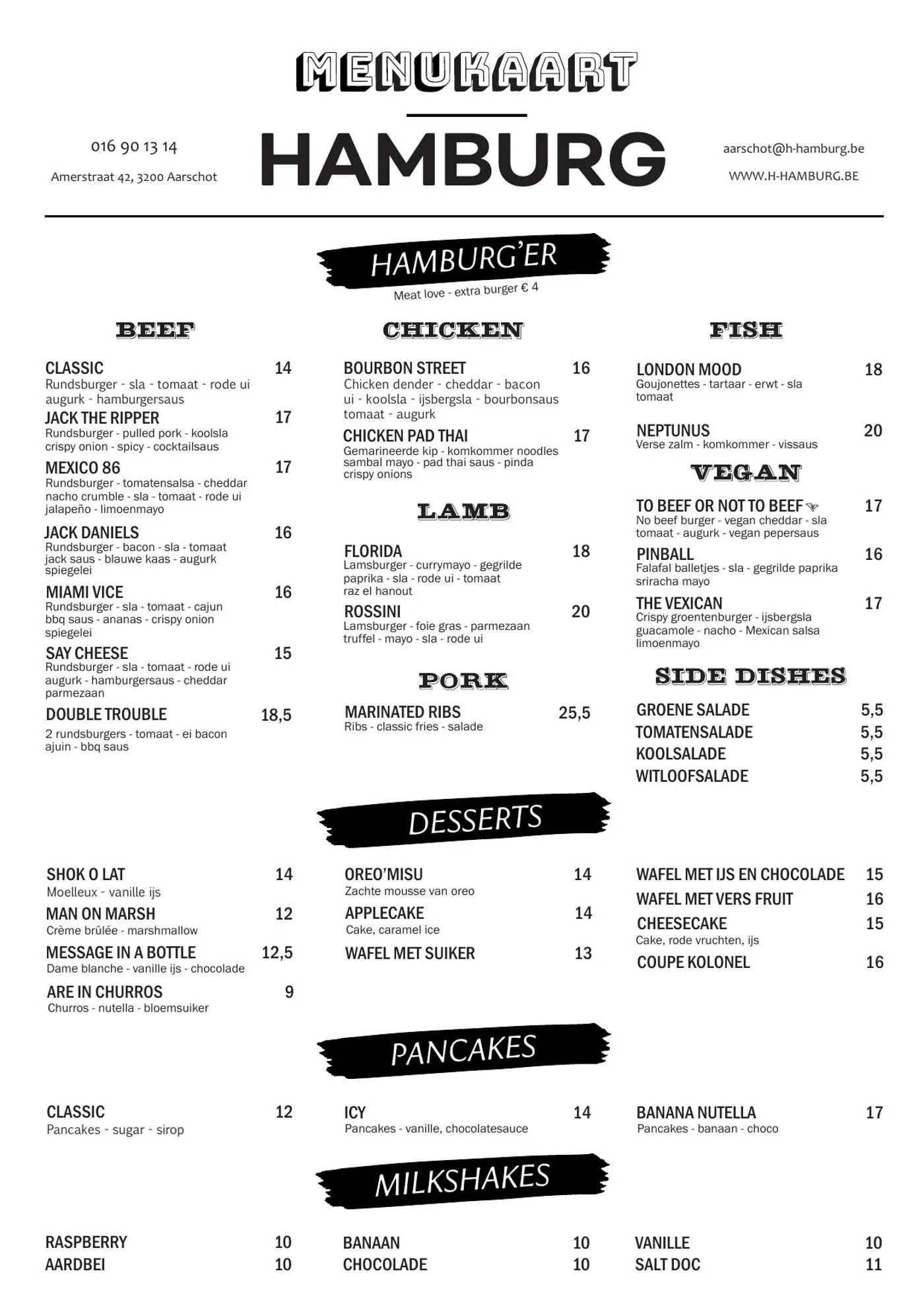 Menukaart Hamburg pagina 4